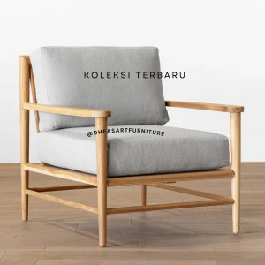 wooden armchair modern with cushion