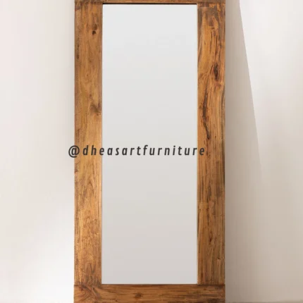 wooden standing mirror teak wood