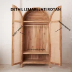 lemari pakaian natural rotan