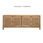 sideboard credenza vintage door seagrass in solid teak