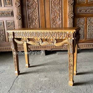 console table hand carved solid teak