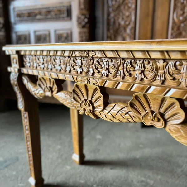 console table hand carved solid teak