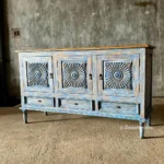 buffet sideboard door carved antique cabinet